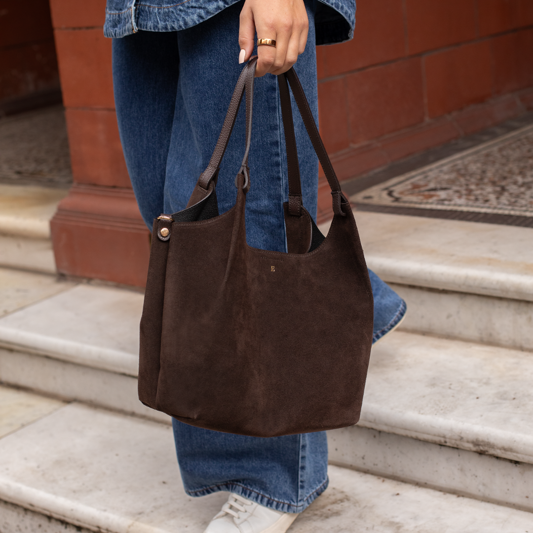 Suede Lily Tote Bag