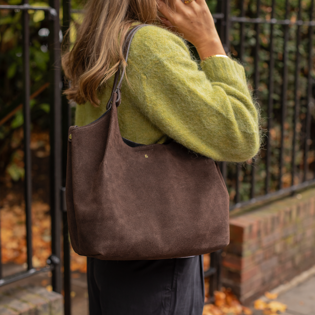 Suede Lily Tote Bag