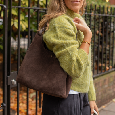 Suede Lily Tote Bag