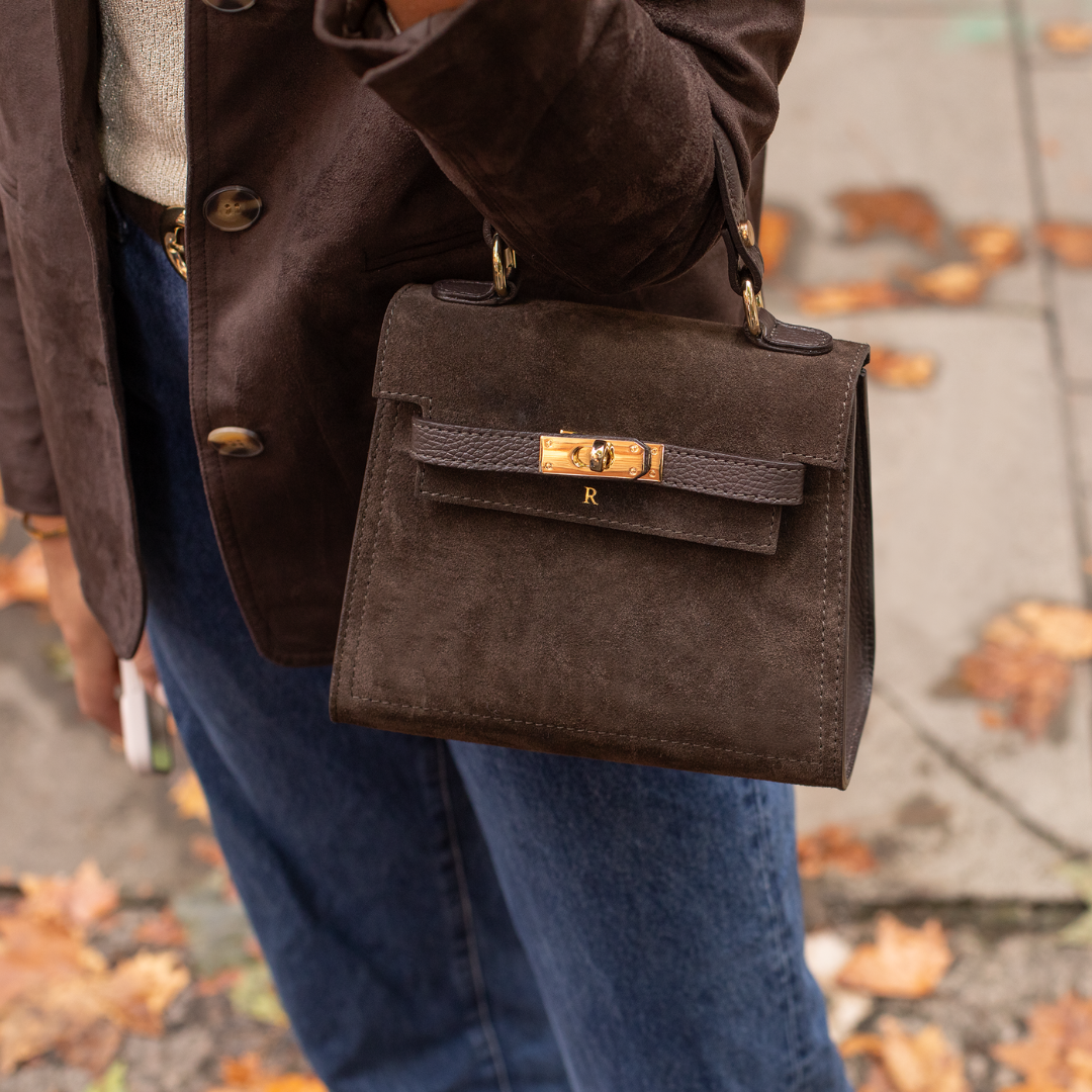 Suede Polly Top Handle