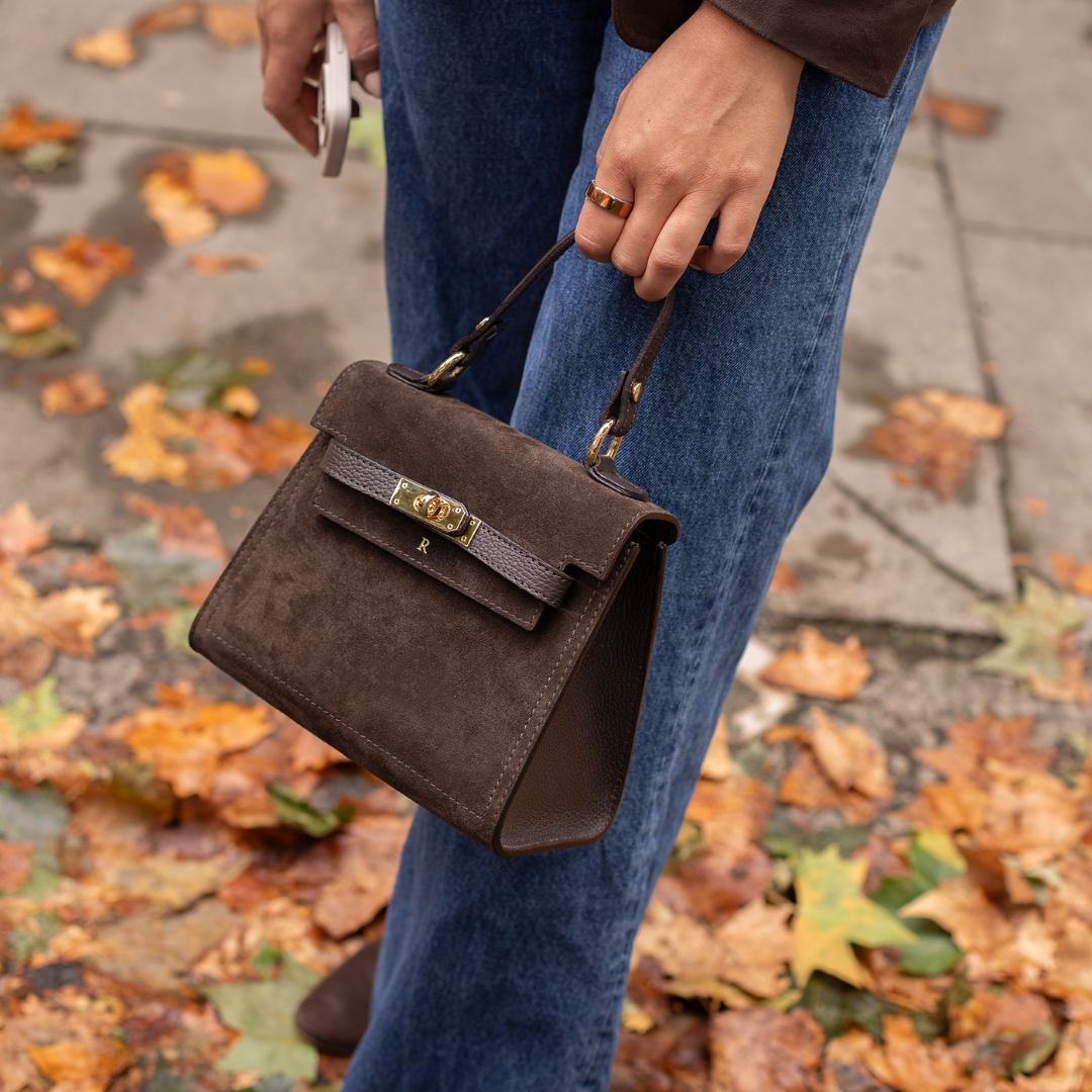 Suede Polly Top Handle