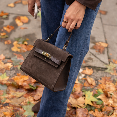 Suede Polly Top Handle