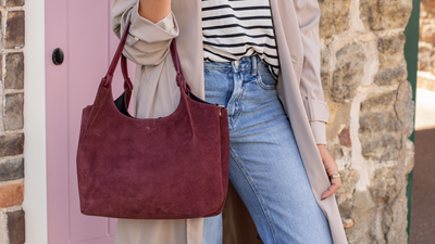 Suede Lily Tote Bag