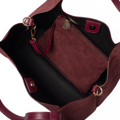 Suede Lily Tote Bag