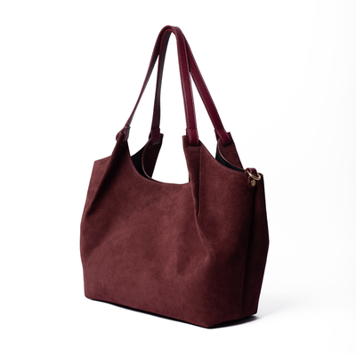 Suede Lily Tote Bag