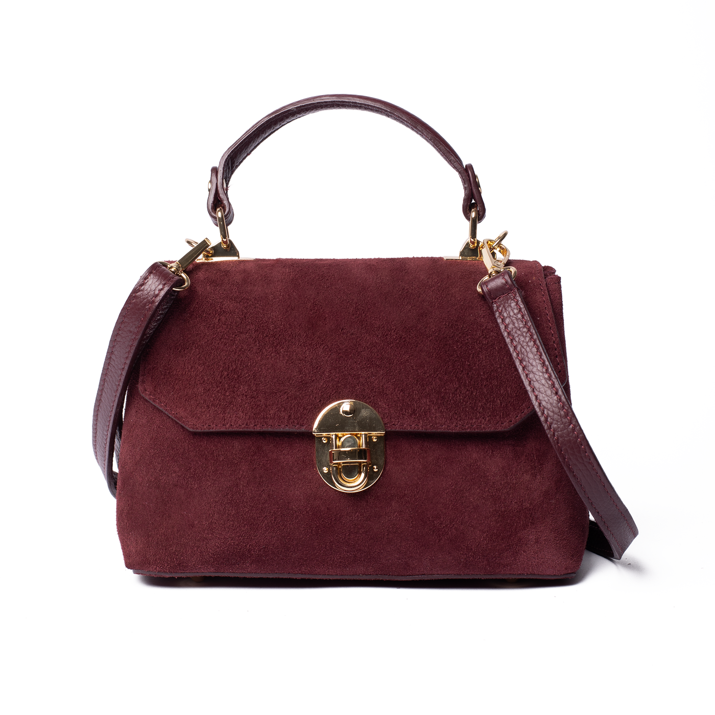 Suede Lucinda Top Handle
