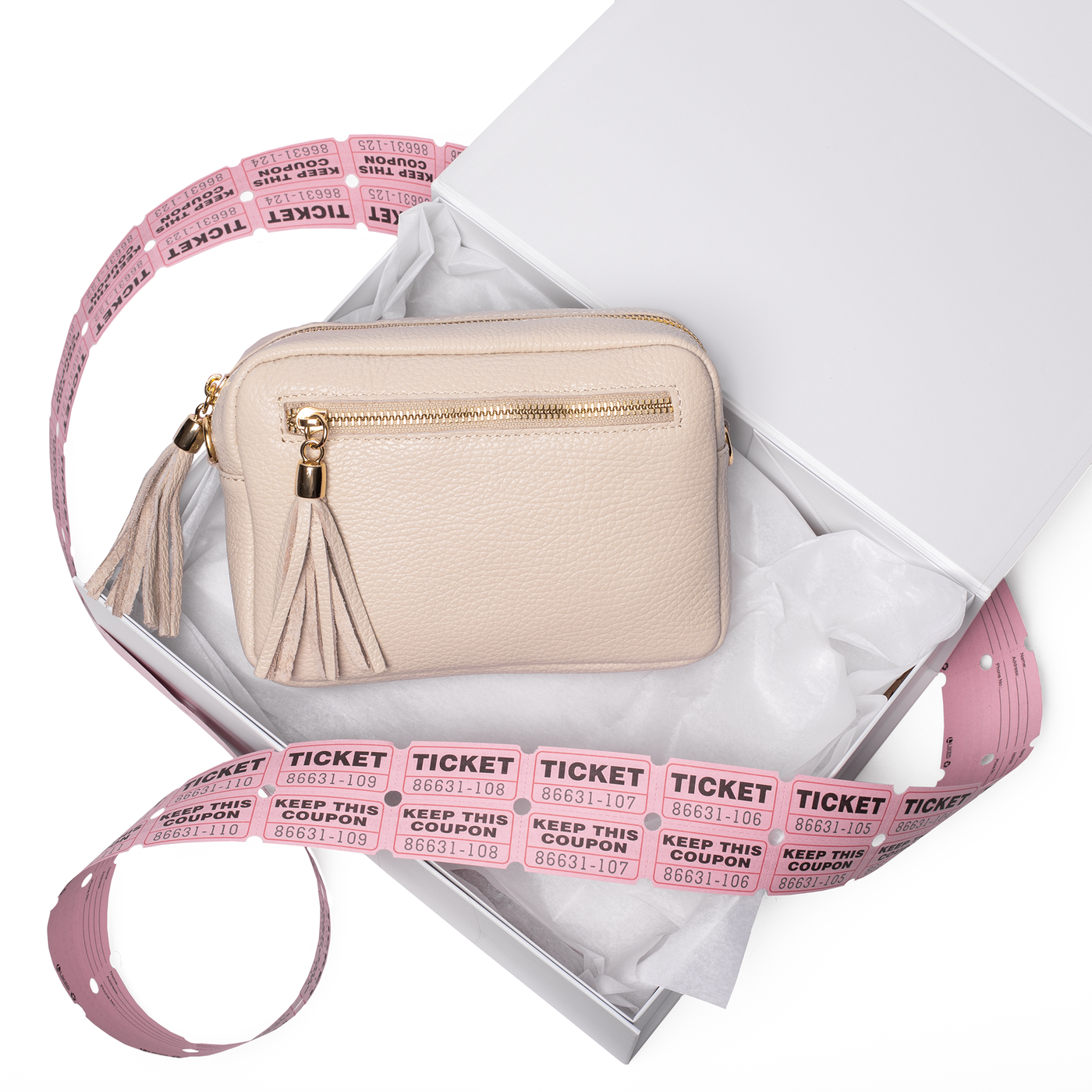 Cream Zip Cross Body October Bundle