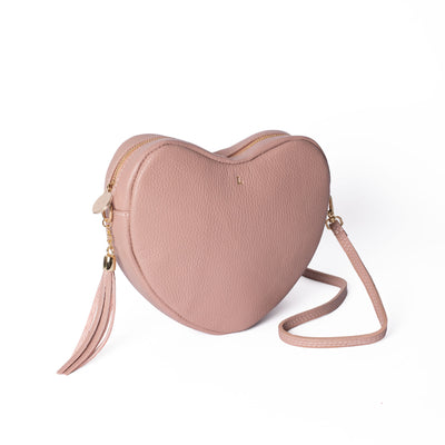 Dusky Pink Ella Heart Bag & Keyring Gift Set