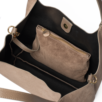 Suede Lily Tote Bag
