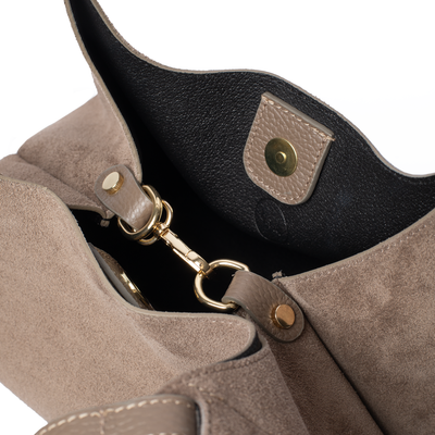 Suede Lily Tote Bag