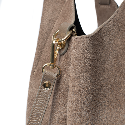 Suede Lily Tote Bag