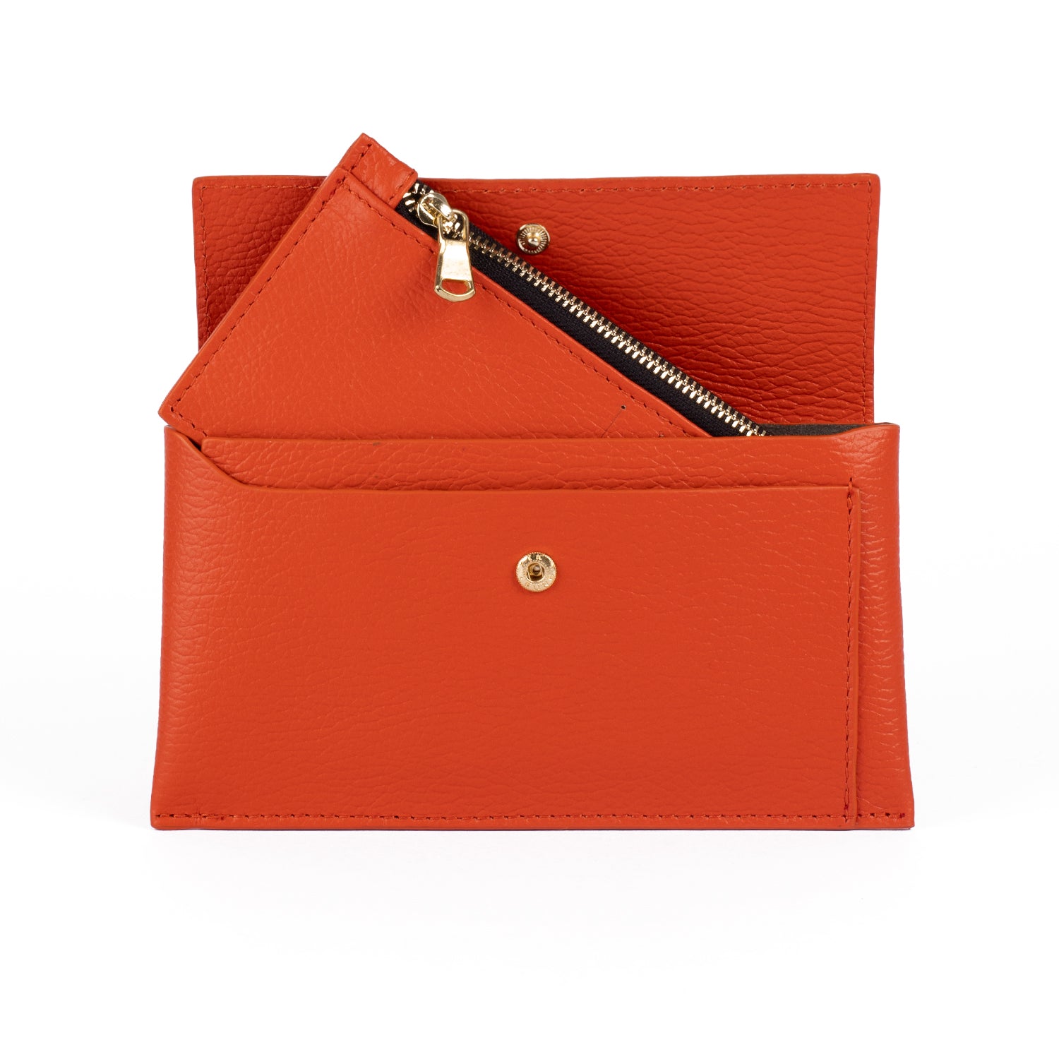 hermes card holder orange